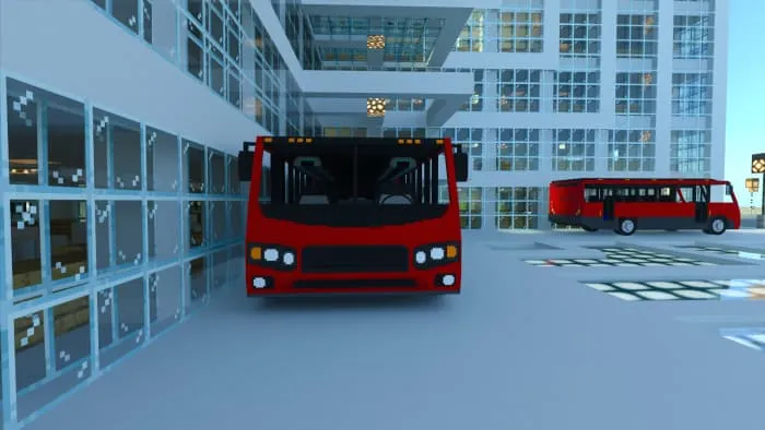 Красный микроавтобус спереди