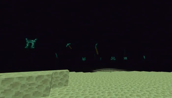 Парящие в воздухе эндеритовые инструменты