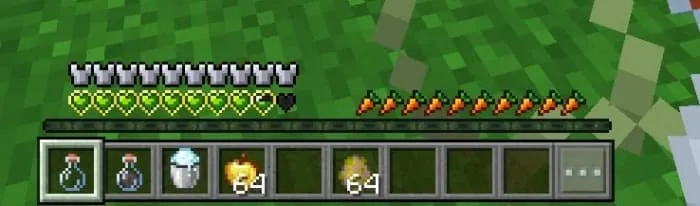 Сердца игрока при отравлении