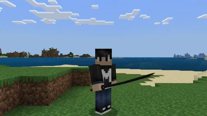 Катана ничирин Танджиро Камадо от третьего лица