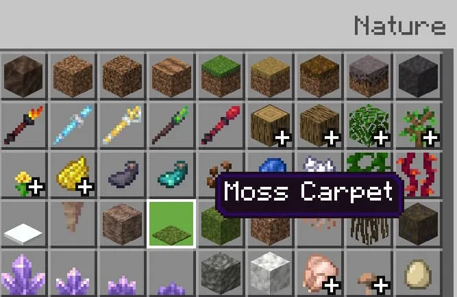 Жезлы в инвентаре креатива