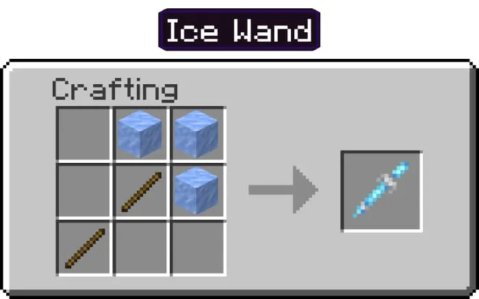Крафт ледяного жезла