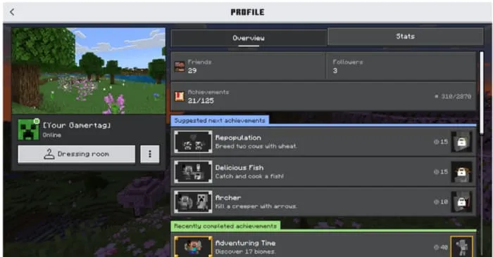 Новый профиль в Майнкрафт