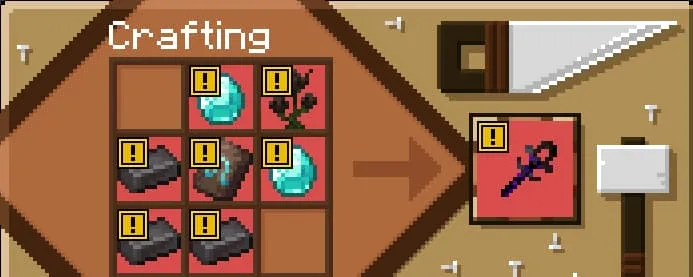 Крафт посоха из незерита и алмазов