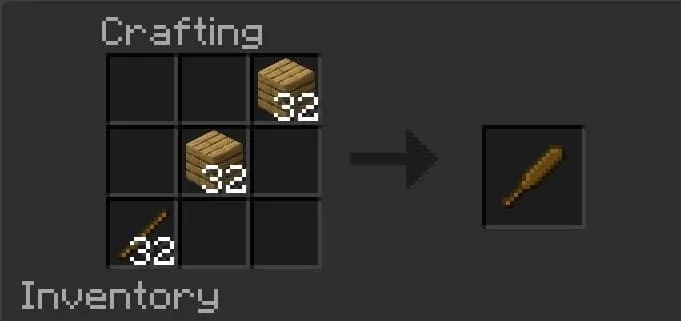 Крафт деревянной биты
