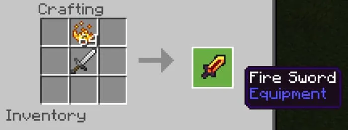 Крафт огненного меча