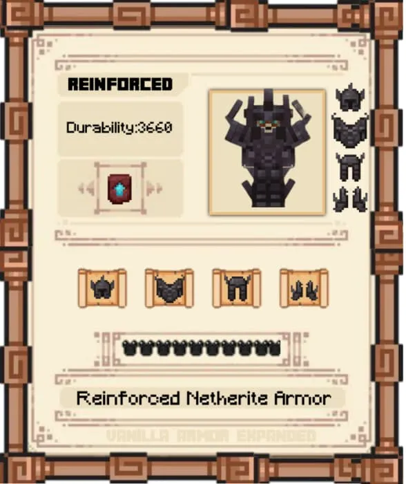 Характеристики незеритовой брони