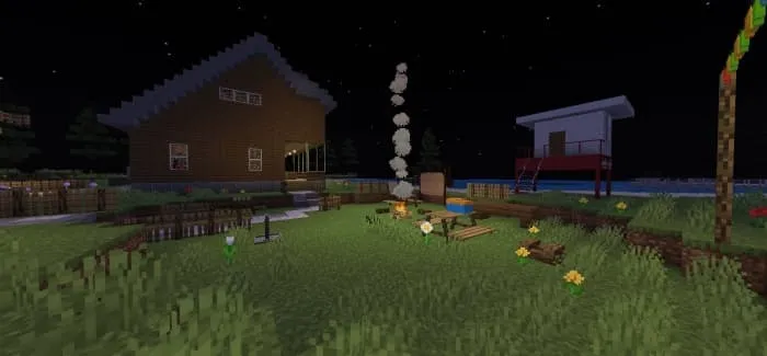 Костёр ночью