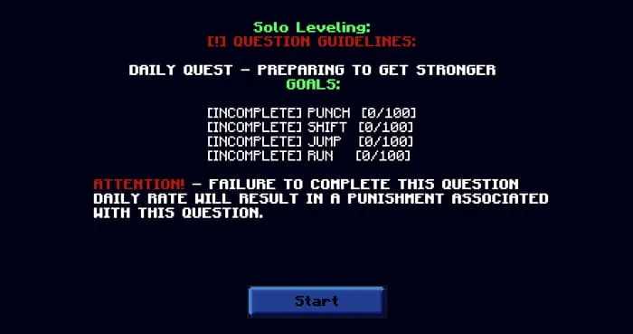 Меню ежедневной миссии