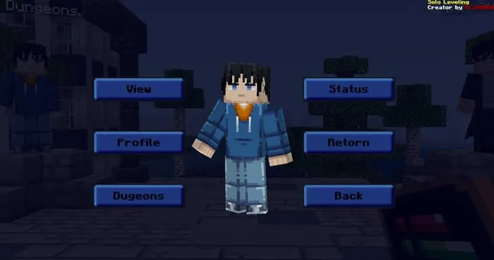 Меню персонажа