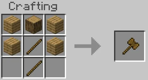 Крафт деревянного боевого топора