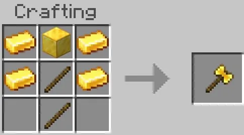 Крафт золотого боевого топора