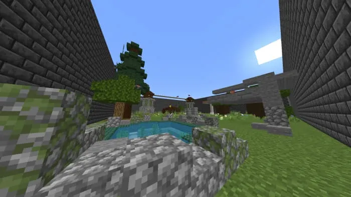 Локация с прудом