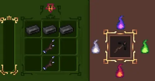 Крафт кирки из черного железа