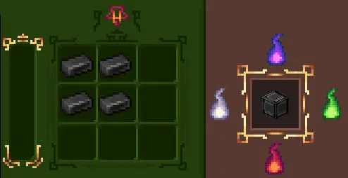 Крафт черного железного блока