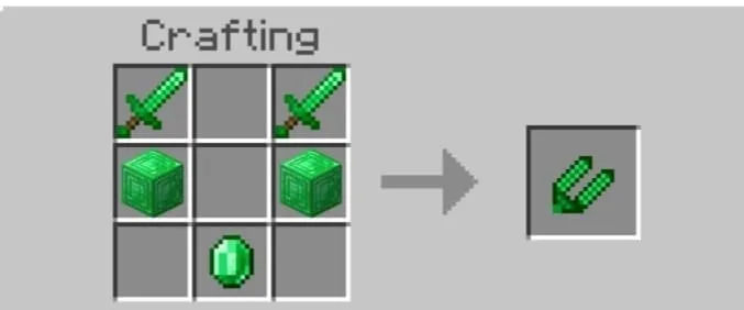 Крафт изумрудного двойного клинка
