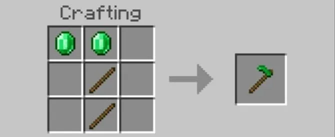 Крафт изумрудной мотыги