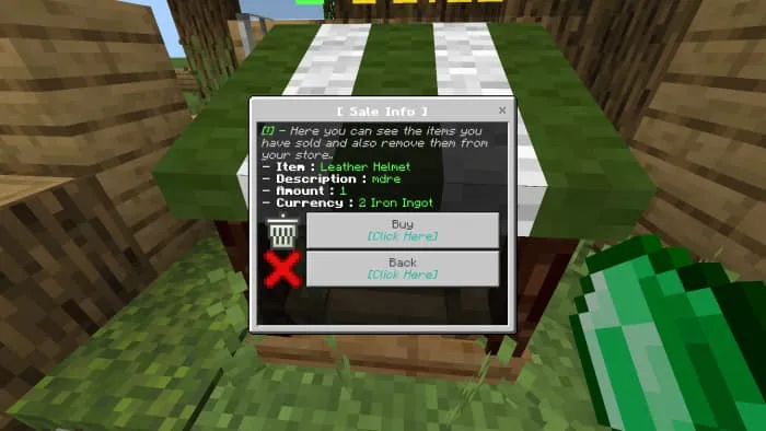 Удаление товара от лица игрока