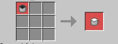 Крафт металлической чаши с молоком