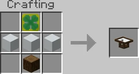 Крафт таблицы кубиков