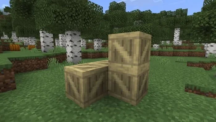 Куча деревянных березовых ящиков