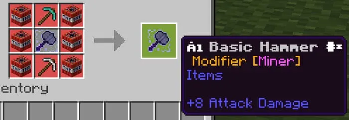 Крафт динамитного модификатора для молота