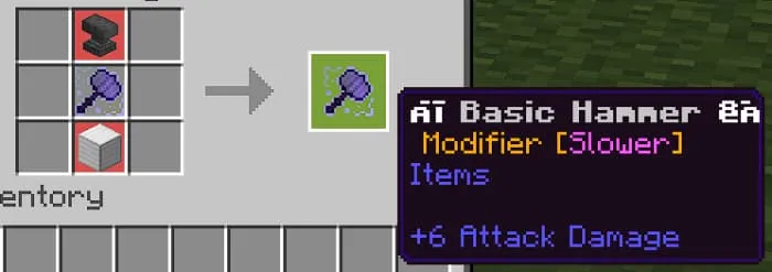 Крафт модификатора наковальни для молота