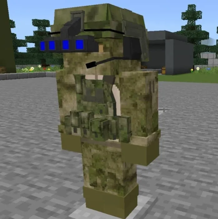 Внешний вид брони с очками ночного виденья