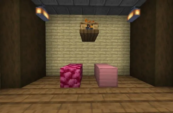 Необработанный и багровый железный блок