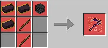 Крафт позолоченной Косы из Черного Камня