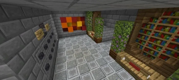 Коридор с книжными полками