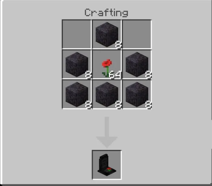 Крафт могилы из полированного чернита