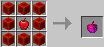 Крафт зачарованного редстоунового яблока