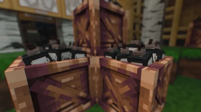 Модель коробки с бомбами с низкой детализацией