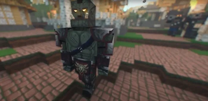 Модель с низкой детализацией Взрослого орка от третьего лица