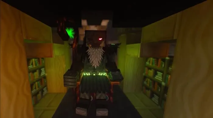 Модель с низкой детализацией Мага орка на троне