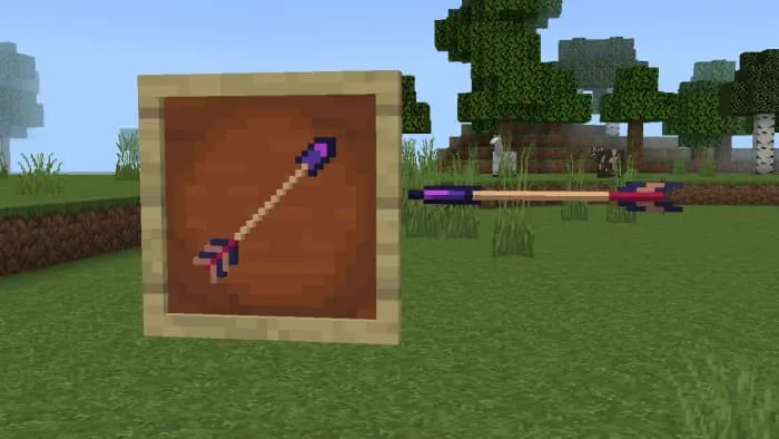 Стальная стрела в рамке