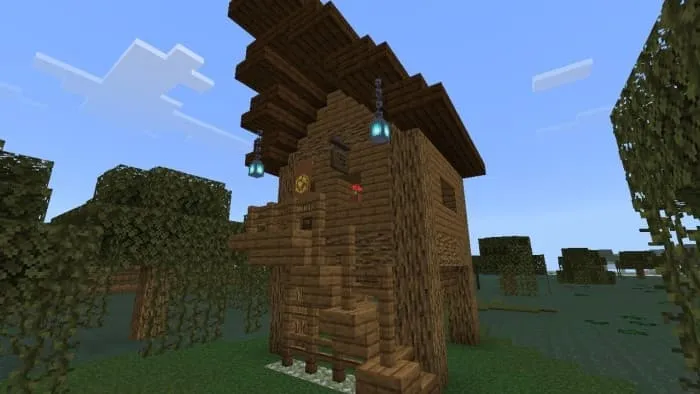 Дом торговца ящиками в болоте