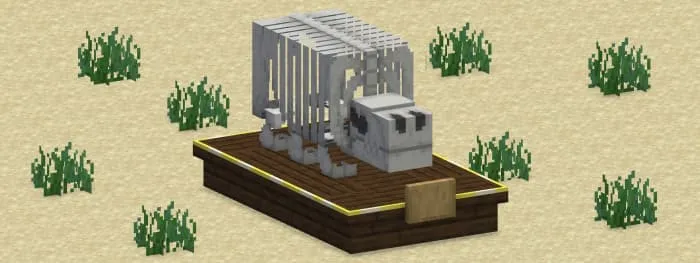 Скелет нюхача на пьедестале