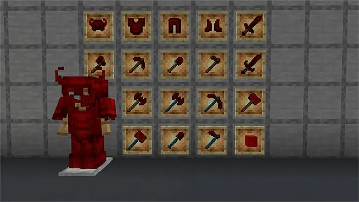 Адская броня и инструменты в рамках