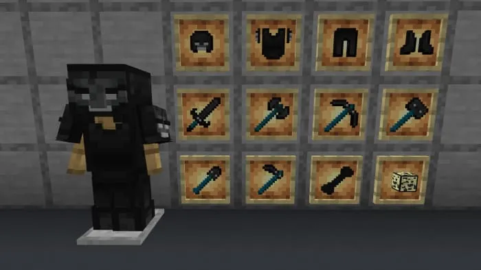 Иссушающая броня и инструменты в рамках