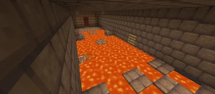 Уровень с паркуром и лавой