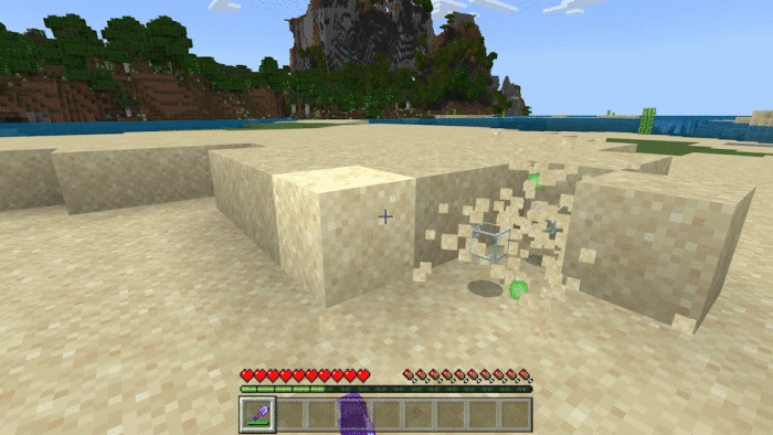 Добыча песка зачарованной лопатой