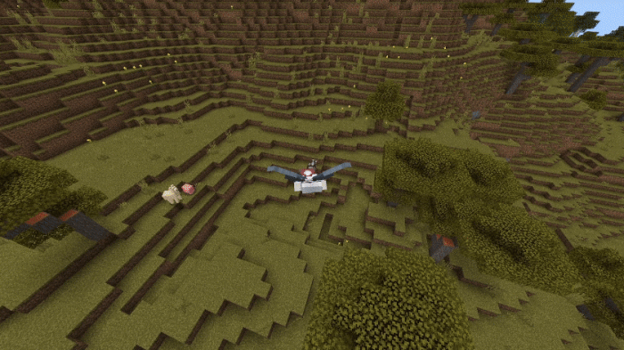 Игрок летит тараном в моба