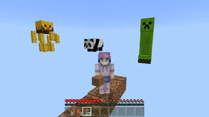 Статуи ифрита, крипера и панды