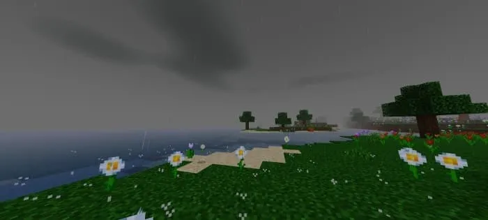 Освещение во время дождя