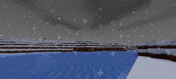 Освещение во время снегопада