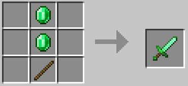 Крафт инструментов из изумрудов