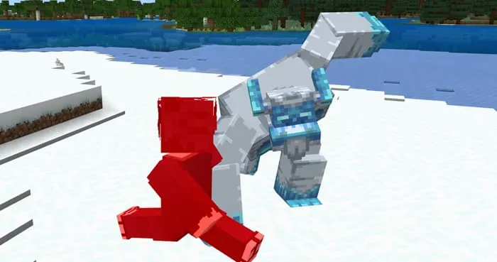 Навык босса йети с другого ракурса