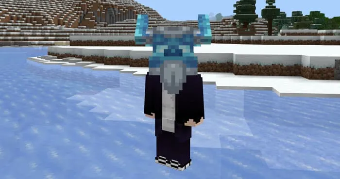 Голова йети на игроке